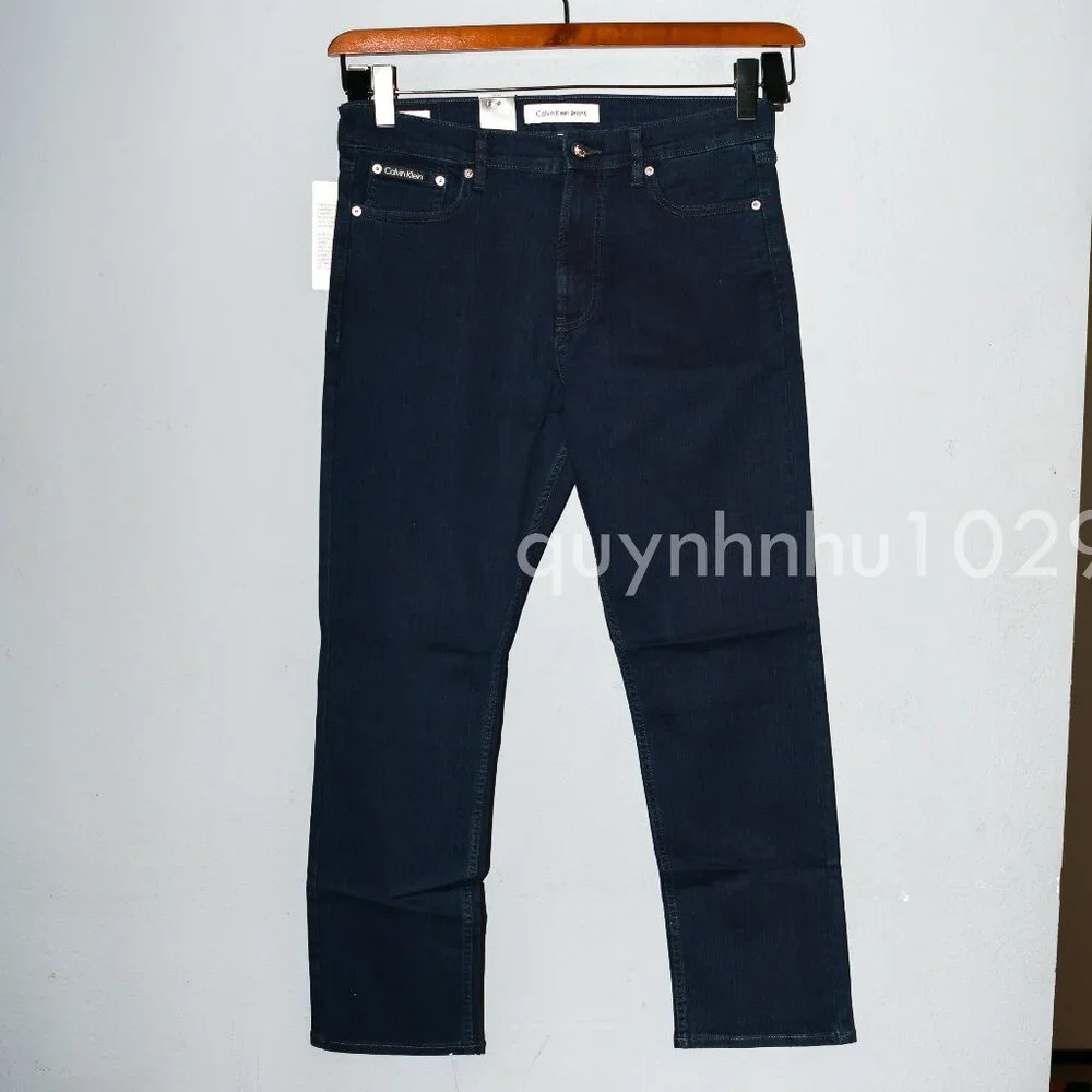 Calvin Klein Men's Denim Jean Straight Fit Stretch Denim Coin Pocket